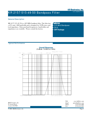 2157-515-49-50 Datasheet PDF KR Electronics, Inc.