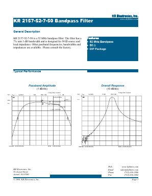 2157-52-7-50 Datasheet PDF KR Electronics, Inc.