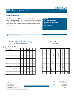 2567-1 Datasheet PDF KR Electronics, Inc.
