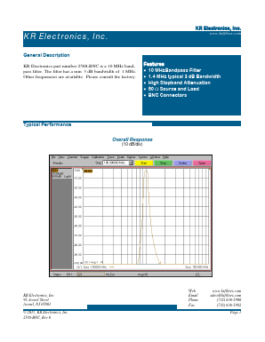 2588-BNC Datasheet PDF KR Electronics, Inc.