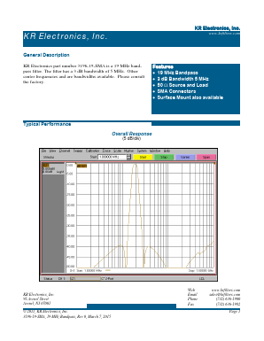 3196-19-SMA Datasheet PDF KR Electronics, Inc.