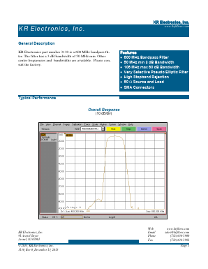 3130 Datasheet PDF KR Electronics, Inc.
