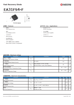 EA31FS4-F Datasheet PDF Kyocera Kinseki Corpotation