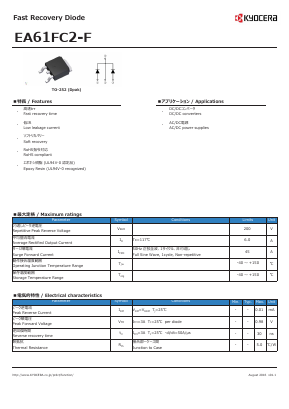 EA61FC2-F Datasheet PDF Kyocera Kinseki Corpotation