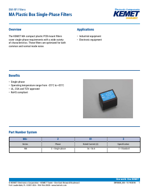 MA-2033 Datasheet PDF KEMET