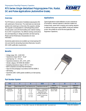 R75TW4150AA30M Datasheet PDF KEMET