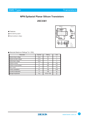 2SC3361 Datasheet PDF KEXIN Industrial