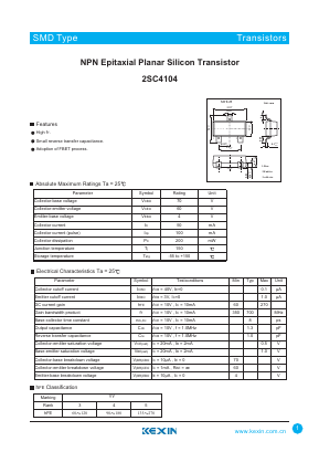 2SC4104 Datasheet PDF KEXIN Industrial