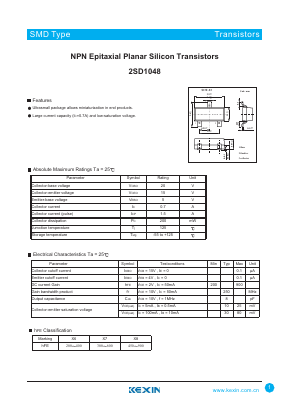 2SD1048 Datasheet PDF KEXIN Industrial