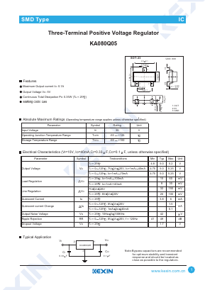 KA080Q05 Datasheet PDF KEXIN Industrial