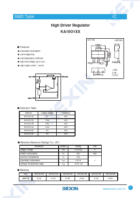 KA10O1XX Datasheet PDF KEXIN Industrial