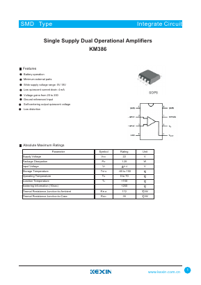 KM386 Datasheet PDF KEXIN Industrial