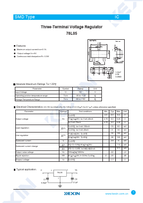78L05-3 Datasheet PDF KEXIN Industrial