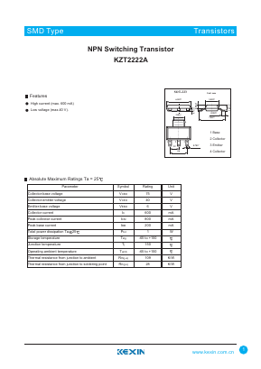 KZT2222A Datasheet PDF KEXIN Industrial