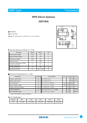 2SD780A Datasheet PDF KEXIN Industrial