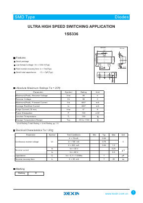 1SS336 Datasheet PDF KEXIN Industrial