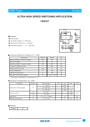 1SS337 Datasheet PDF KEXIN Industrial