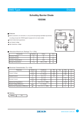 1SS366 Datasheet PDF KEXIN Industrial