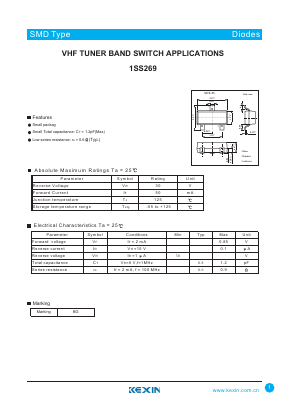 1SS269 Datasheet PDF KEXIN Industrial