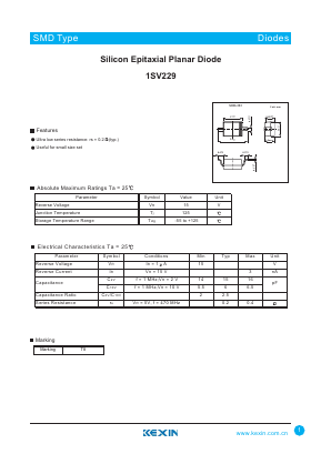 1SV229 Datasheet PDF KEXIN Industrial
