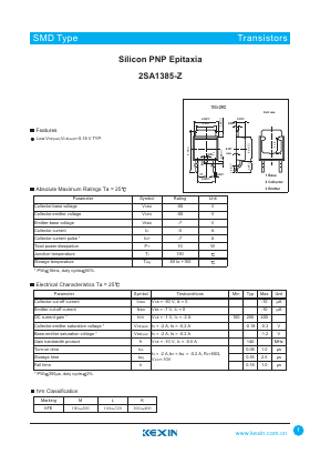2SA1385-ZK Datasheet PDF KEXIN Industrial