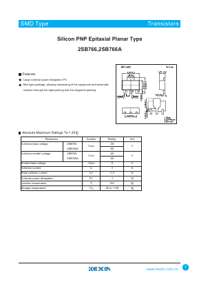 2SB766 Datasheet PDF KEXIN Industrial