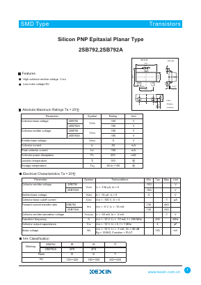 2SB792 Datasheet PDF KEXIN Industrial