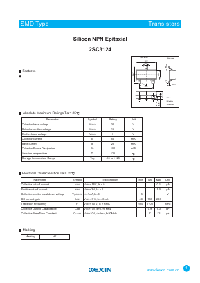 2SC3124 Datasheet PDF KEXIN Industrial