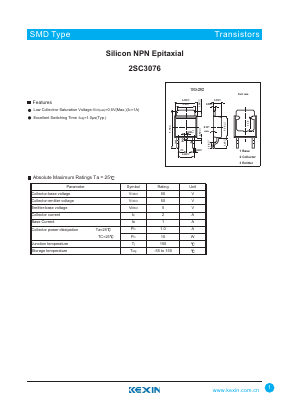 2SC3076 Datasheet PDF KEXIN Industrial