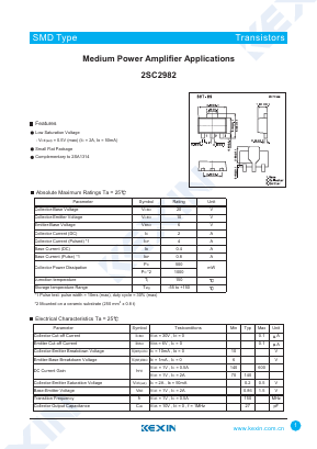 2SC2982 Datasheet PDF KEXIN Industrial
