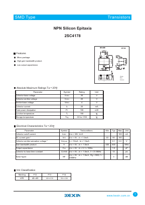 C4178 Datasheet PDF KEXIN Industrial