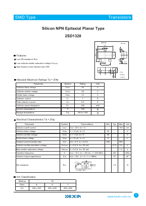2SD1328 Datasheet PDF KEXIN Industrial