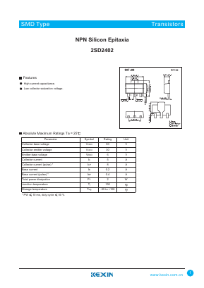 2SD2402 Datasheet PDF KEXIN Industrial