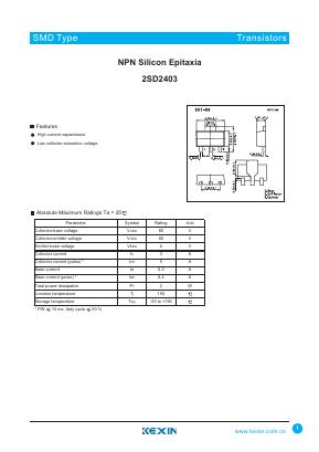 2SD2403 Datasheet PDF KEXIN Industrial