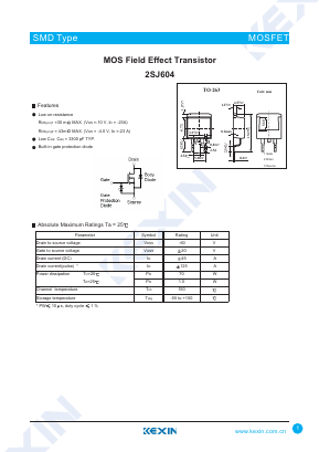 J604 Datasheet PDF KEXIN Industrial