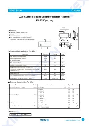 BAT750 Datasheet PDF KEXIN Industrial