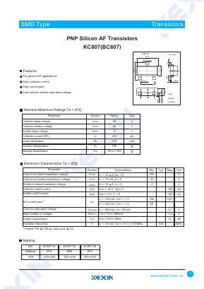KC807 Datasheet PDF KEXIN Industrial