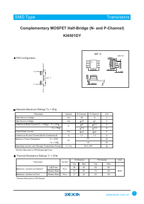 KI4501DY Datasheet PDF KEXIN Industrial