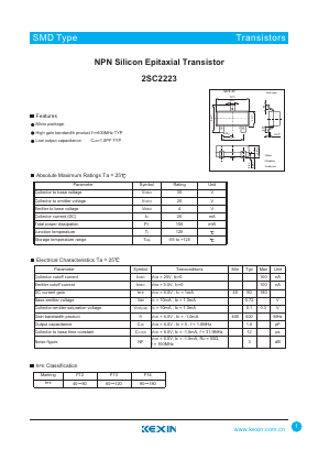 C2223 Datasheet PDF KEXIN Industrial