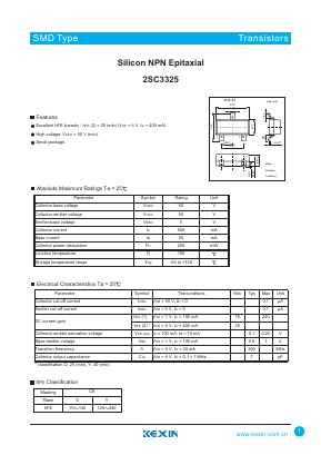 2SC3325 Datasheet PDF KEXIN Industrial