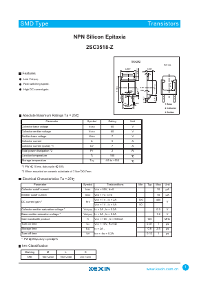 2SC3518-Z Datasheet PDF KEXIN Industrial