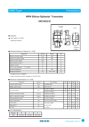 2SC3632-Z Datasheet PDF KEXIN Industrial