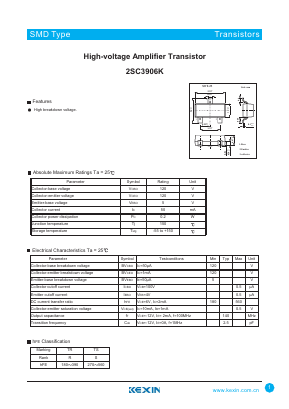 2SC3906K Datasheet PDF KEXIN Industrial