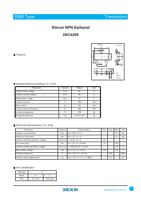C4209 Datasheet PDF KEXIN Industrial
