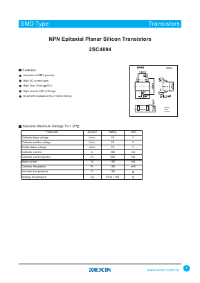2SC4694 Datasheet PDF KEXIN Industrial