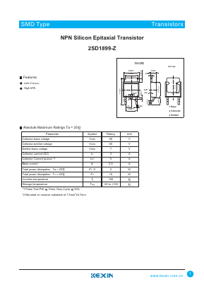 2SD1899-Z Datasheet PDF KEXIN Industrial