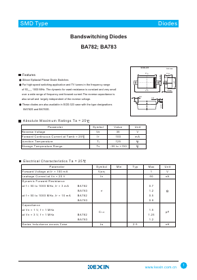 BA782 Datasheet PDF KEXIN Industrial