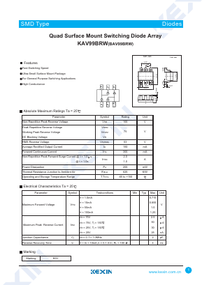 BAV99BRW Datasheet PDF KEXIN Industrial