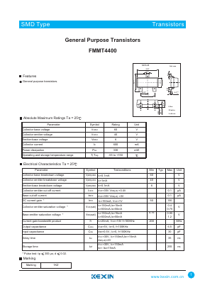 FMMT4400 Datasheet PDF KEXIN Industrial