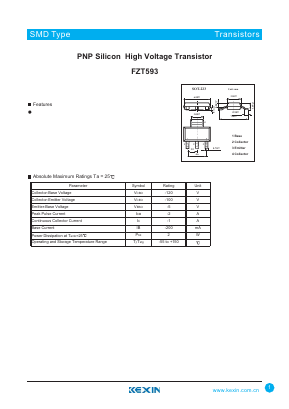 FZT593 Datasheet PDF KEXIN Industrial
